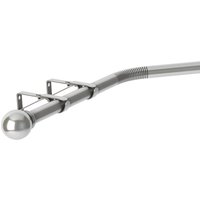 3 Sided Eyelet Bay Pole 400cm Satin Silver