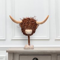 Voyage Maison Highland Cow Sculpture Wood