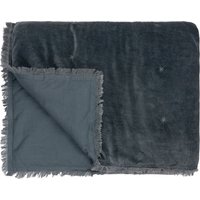 Jaye Cotton Velvet 140cm x 220cm Bedspread Slate