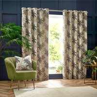 Wylder Galapagos Eyelet Curtains - Beige - Size 229 cm x 183 cm