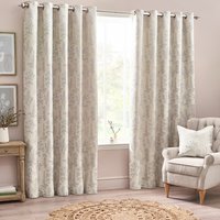 Wylder Sophia Room Darkening Eyelet Curtains - Beige - Size 117 cm x 183 cm