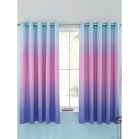 Catherine Lansfield Ombre Rainbow Clouds Lined Eyelet Curtains Two Panels W168Xd183Cm(W66Xd72Inches)