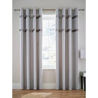 Catherine Lansfield Sequin Cluster Eyelet Curtains In Silver