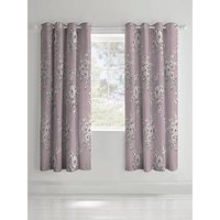 Catherine Lansfield Canterbury Glitter Eyelet Curtains W168Xd183Cm(W66Xd72Inches)