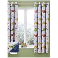 Catherine Lansfield Prehistoric Dinosaurs Reversible Eyelet Curtains