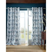 Laura Ashley Tuileries Pure Cotton Floral Eyelet Curtains Blue Mix