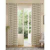 Joules Chamomile Pure Cotton Eyelet Blackout Curtains Cream Mix